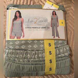 Live to Lounge Set 4 piece pointelle lounge set Small New in Package